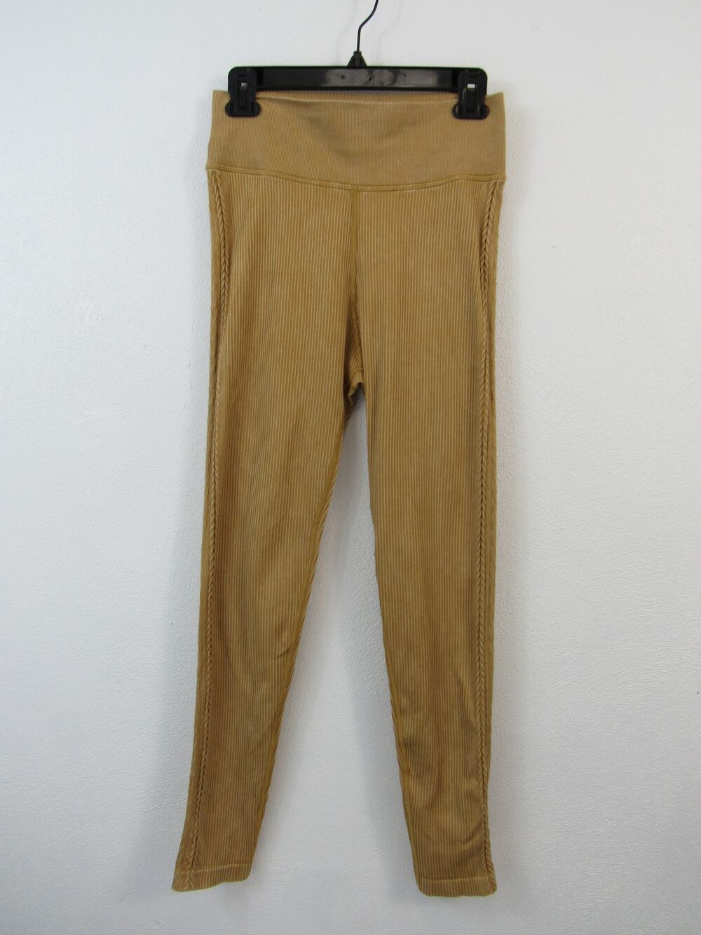 Offline by Aerie Large Mustard Yellow Goldenrod Ribbed Knit High Rise Leggings